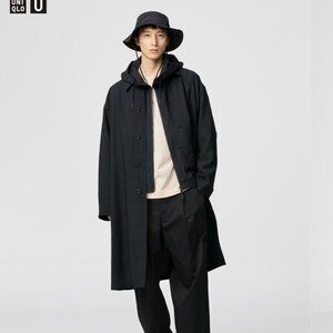NWT Uniqlo U Oversized Single Breasted Coat in Black, Size S